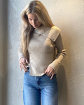 Asymmetric Button Sweater
