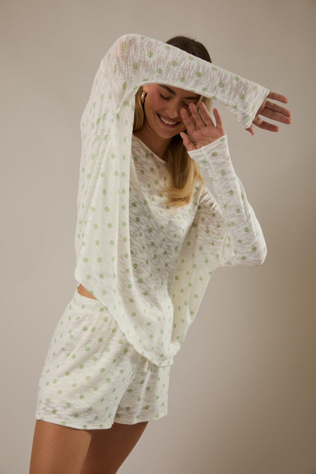 Polka Dot Knit Set - Top
