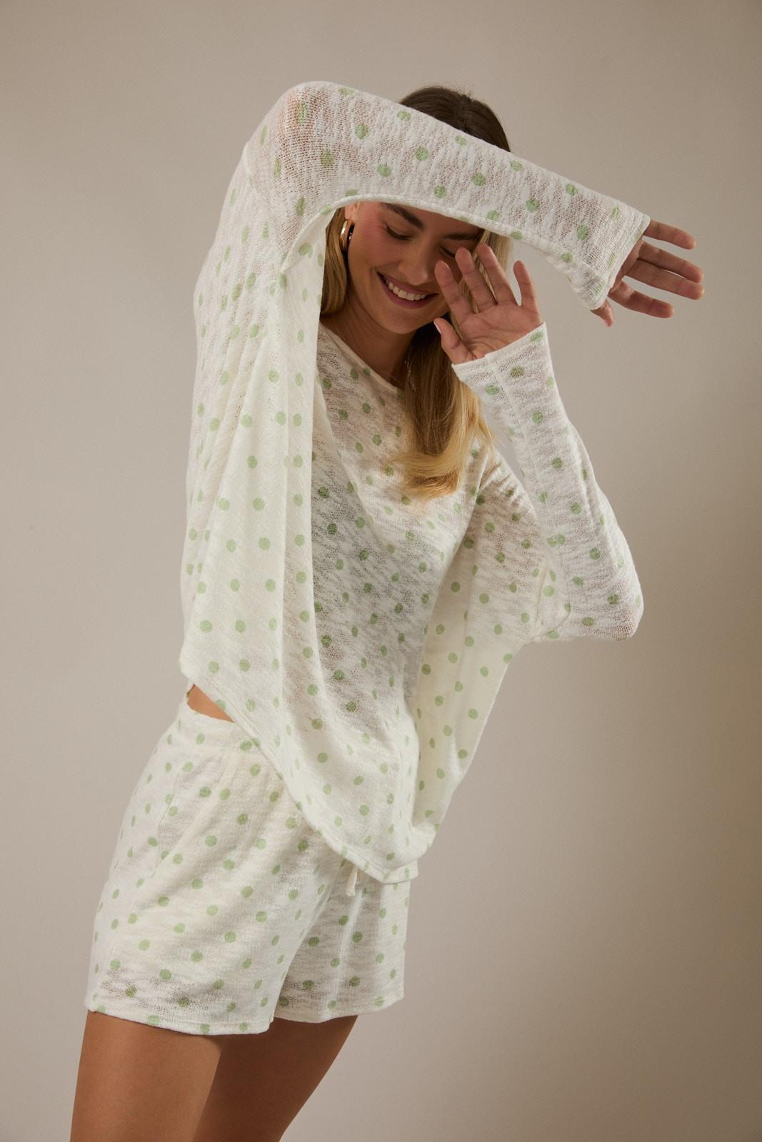 Polka Dot Knit Set - Top