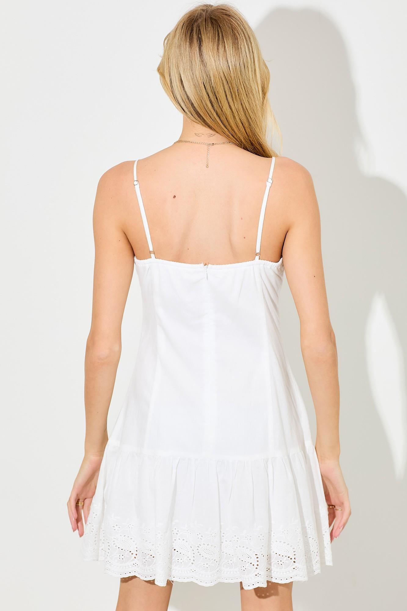 Eyelet Mini Dress