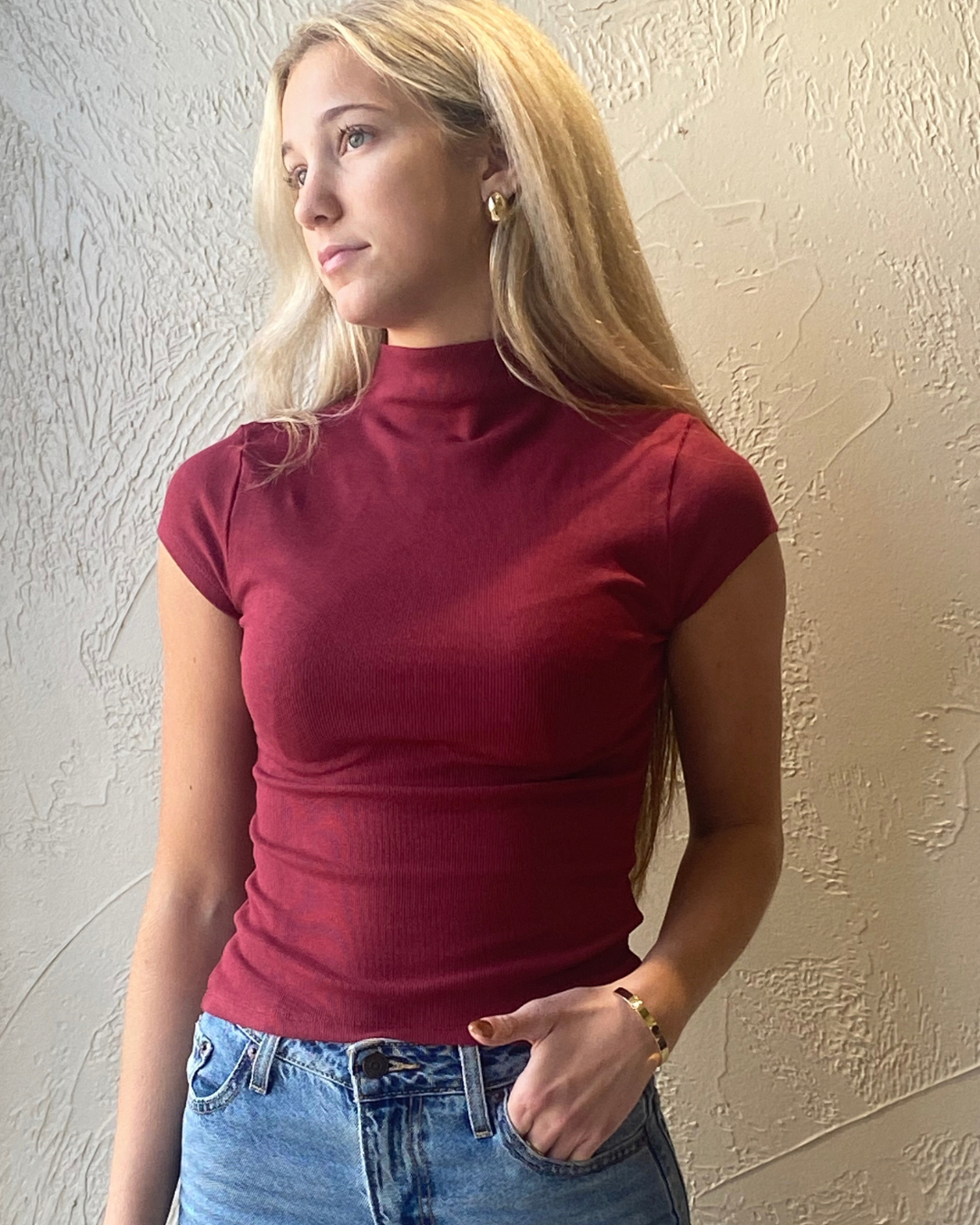 Mock Neck Top