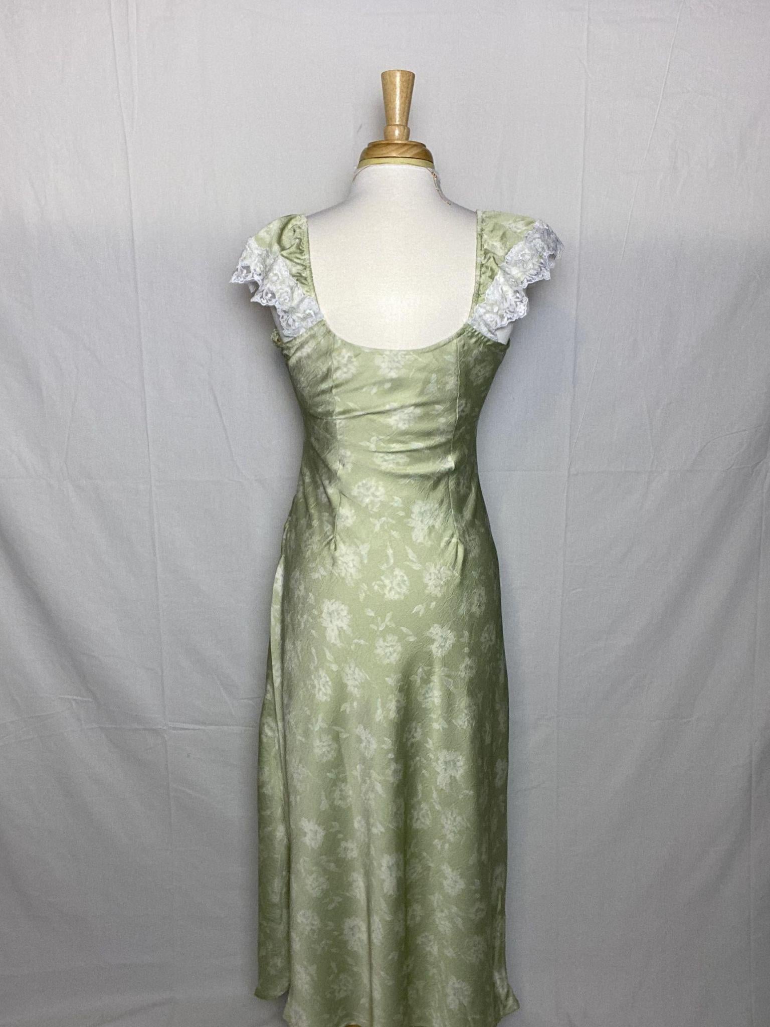 Pistachio Lace Maxi Dress