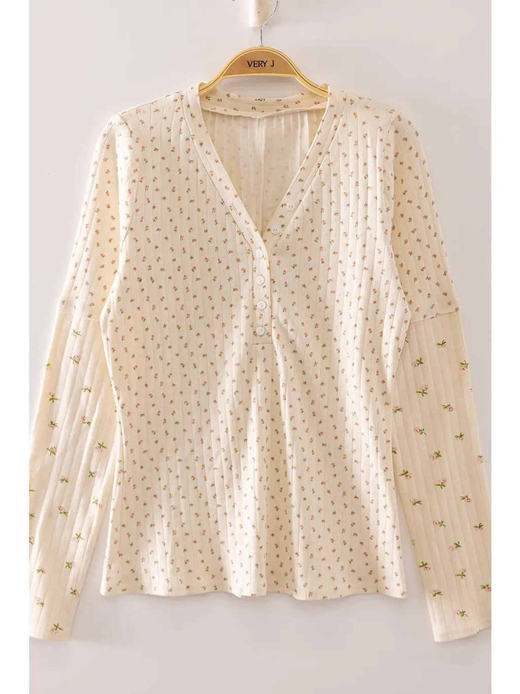 Floral Henley