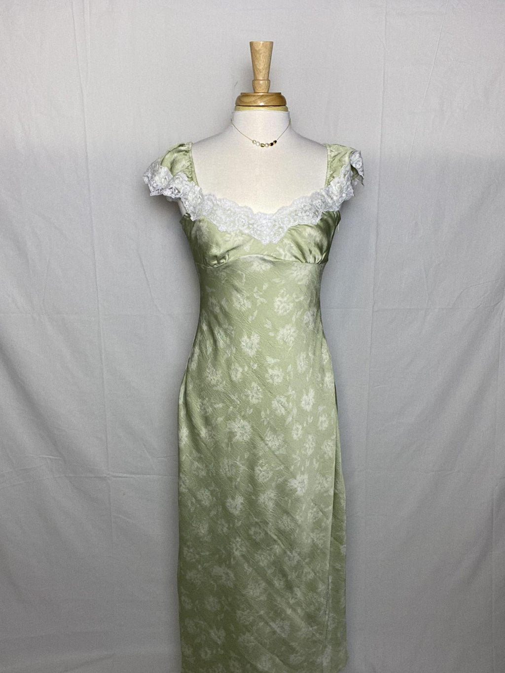 Pistachio Lace Maxi Dress