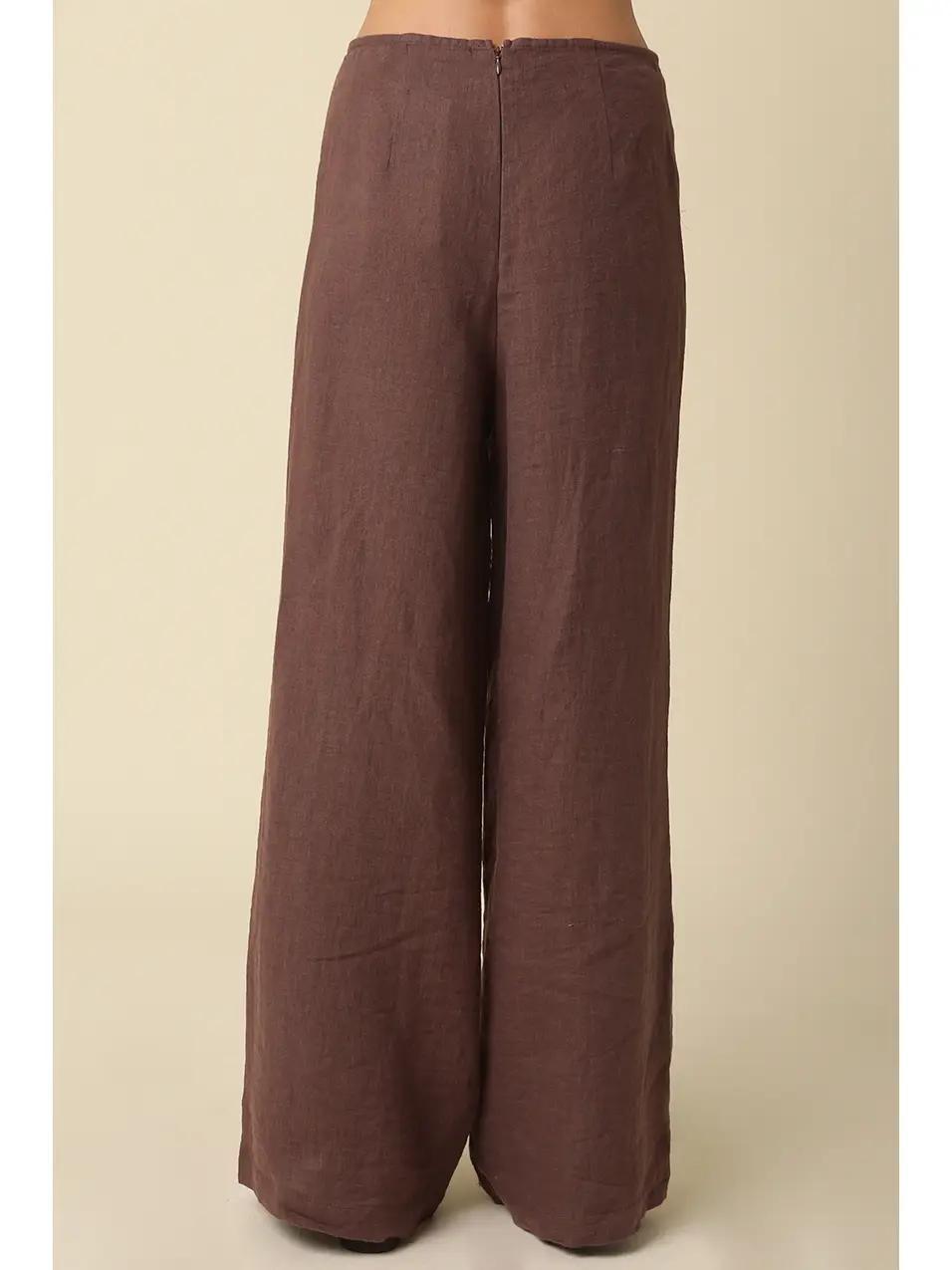 Brown Linen Set - Pants
