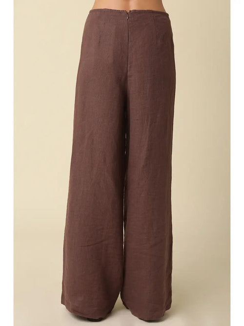 Brown Linen Set - Pants
