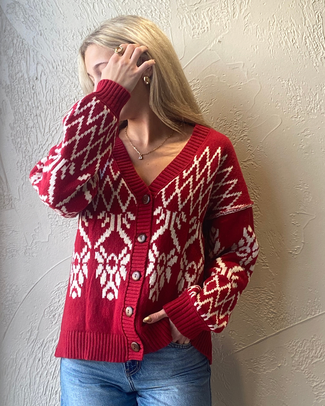 Jacquard Cardigan