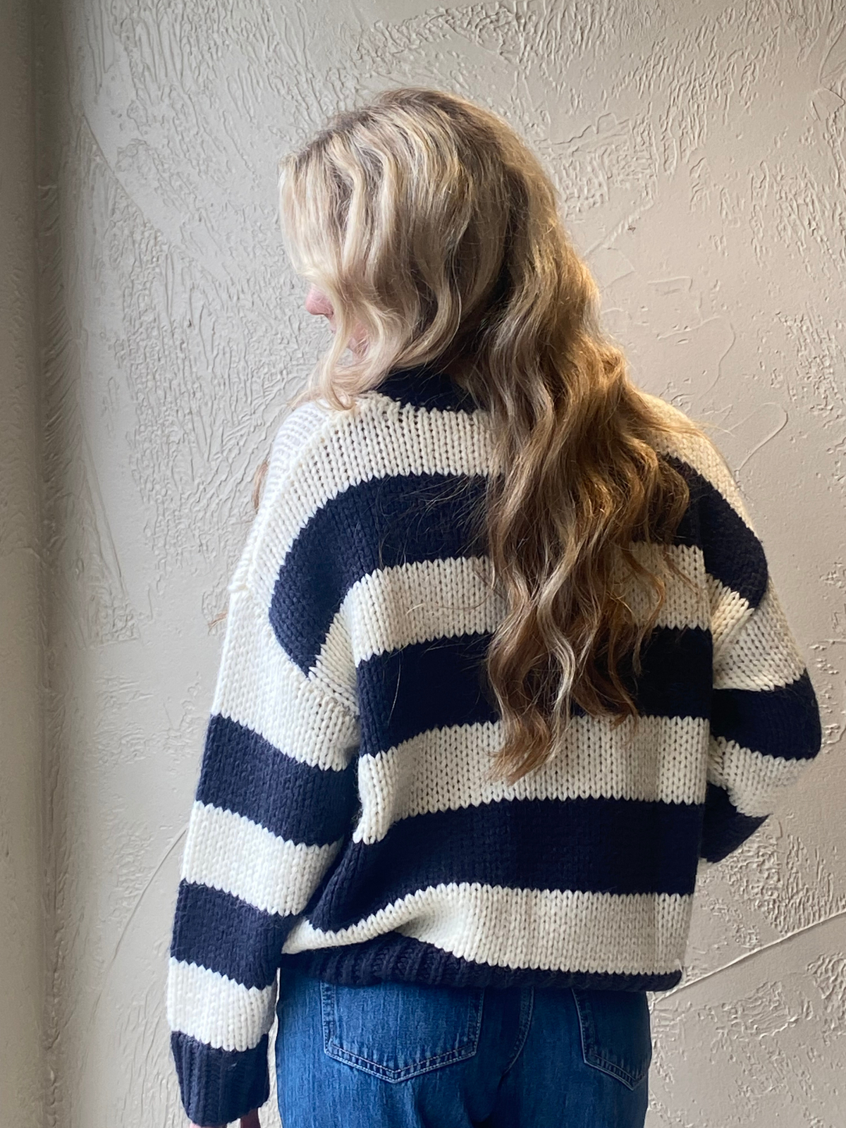 Striped Chunky Knit Sweater
