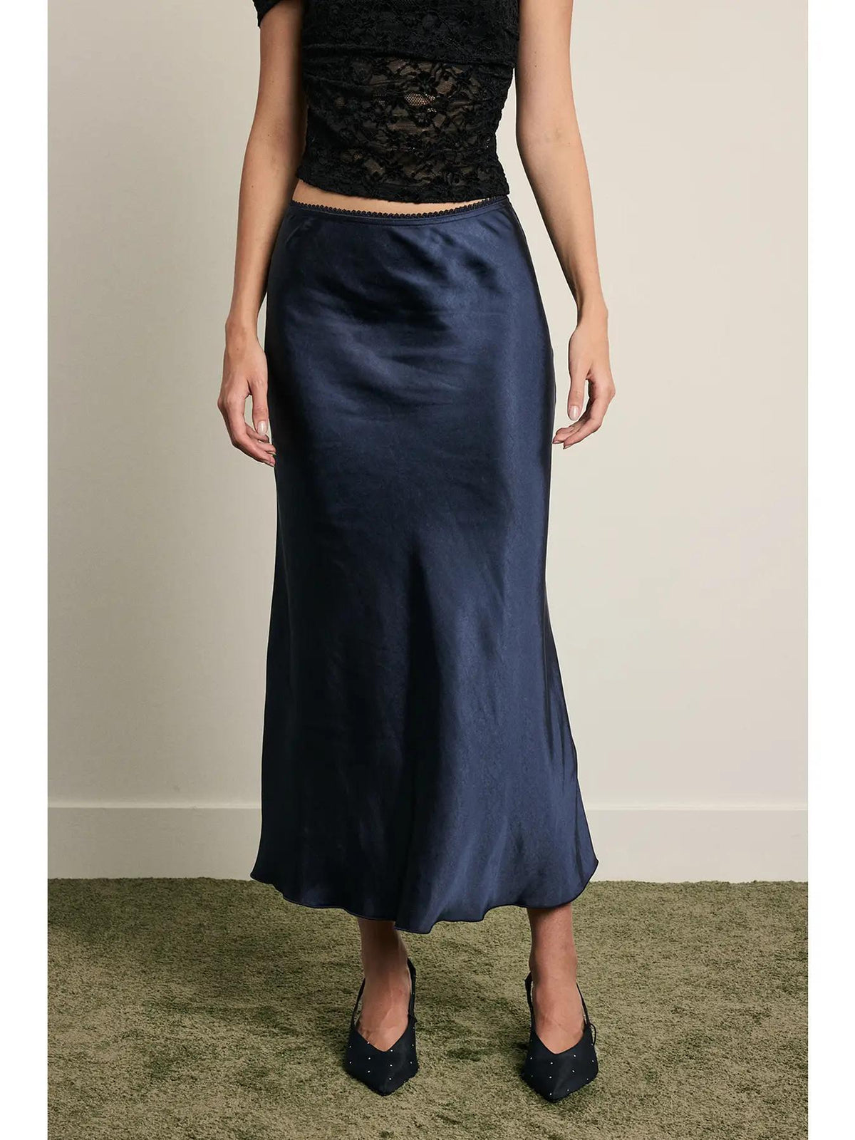 Satin Flare Skirt