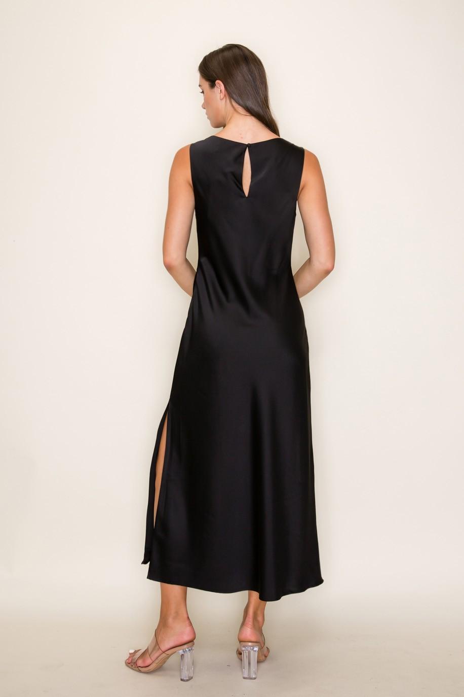 Black Cowl Neck Dress
