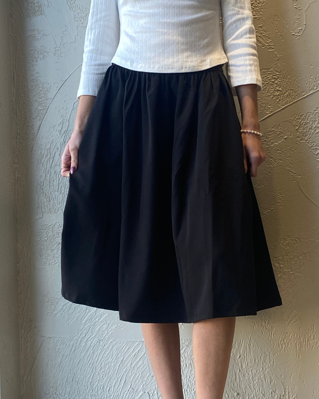 Pleated Black Skirt
