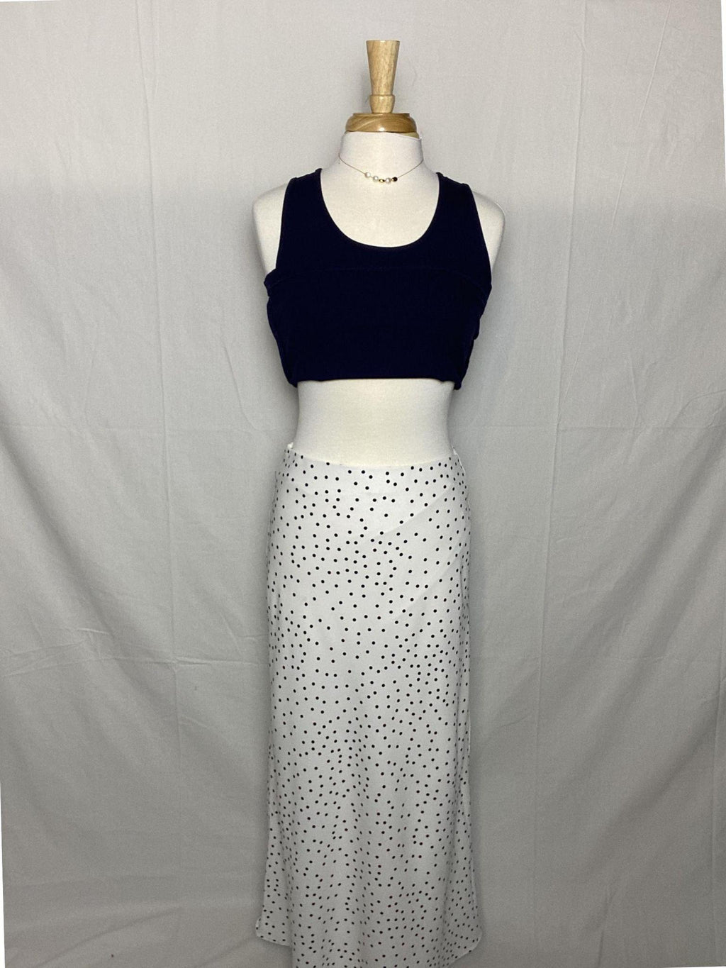 Low- Rise Polka Dot Skirt