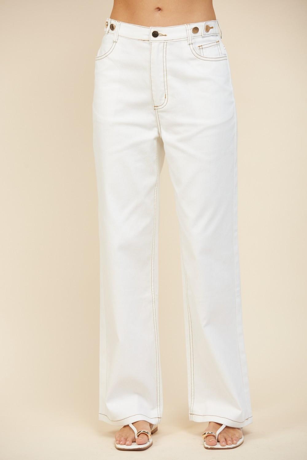 Adjustable Waist Twill Pants