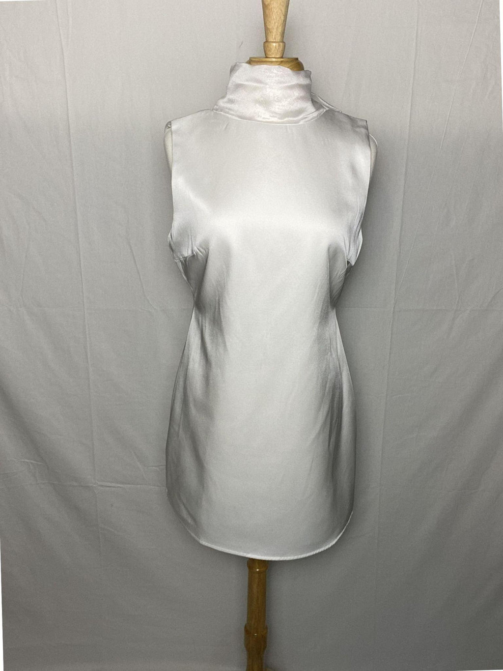 Satin Mini Dress w/ Bow
