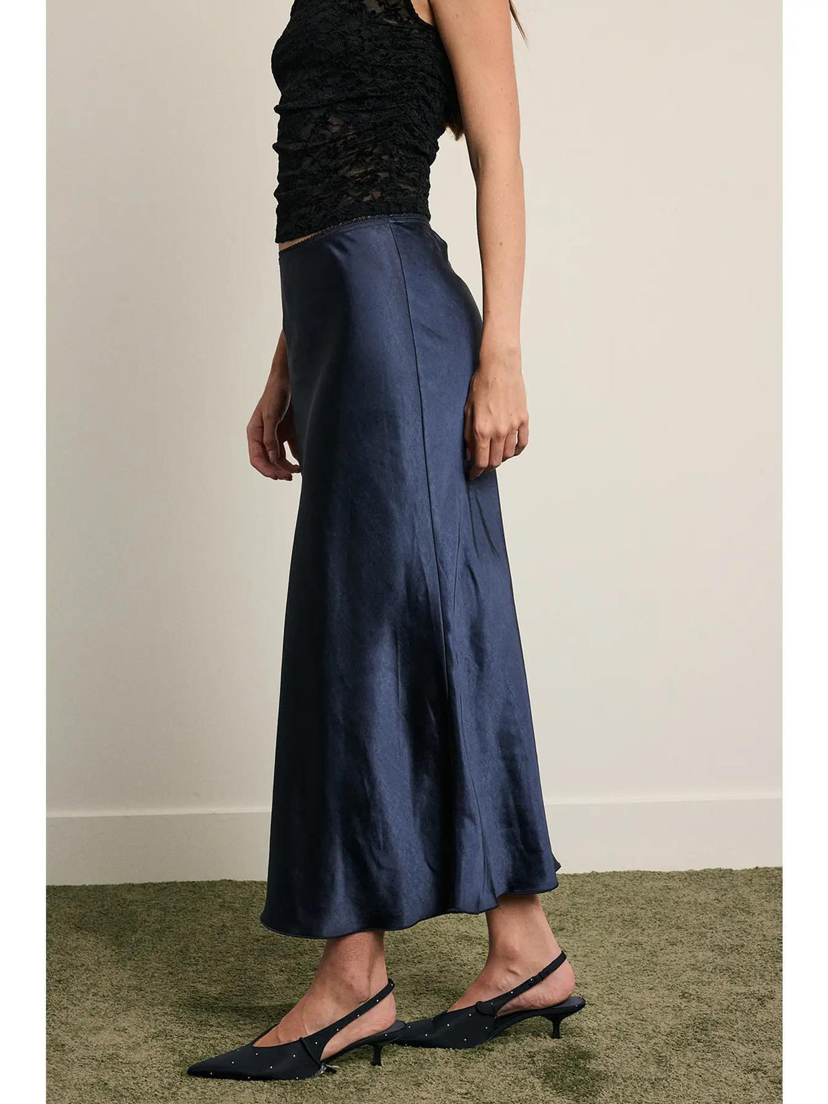 Satin Flare Skirt