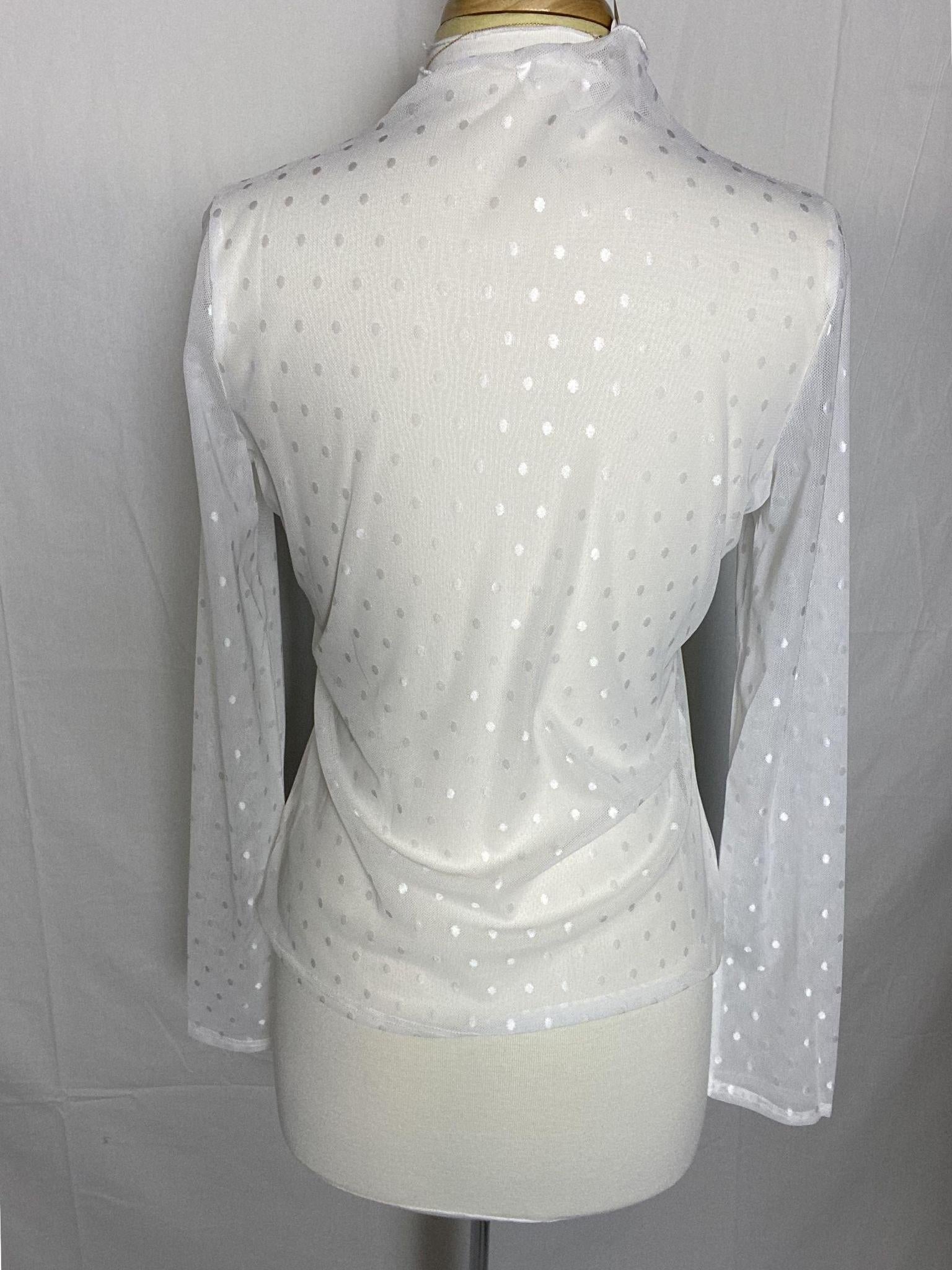 Mesh Polka Dot Long Sleeve