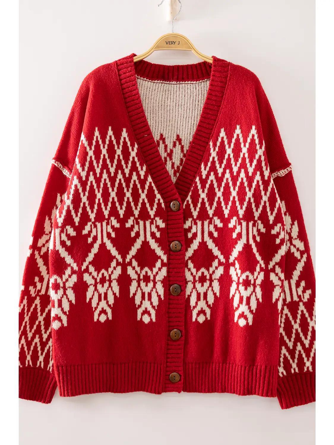 Jacquard Cardigan