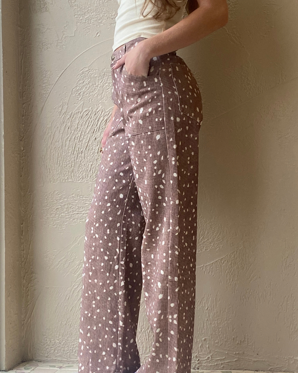 Straight Leg Deer Pants