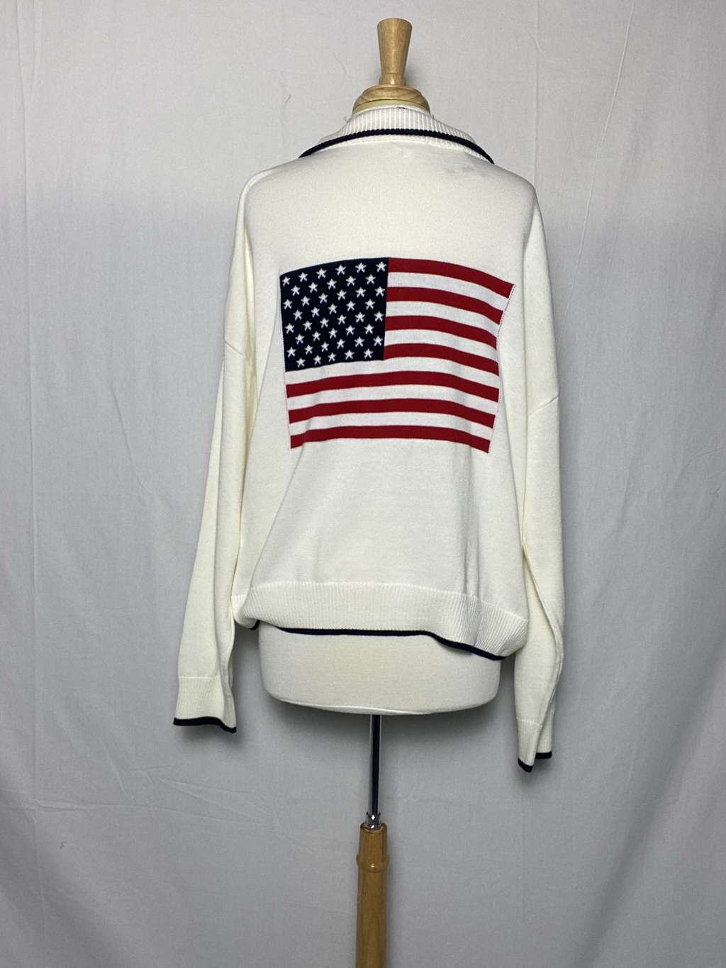 Collared USA Flag Sweater