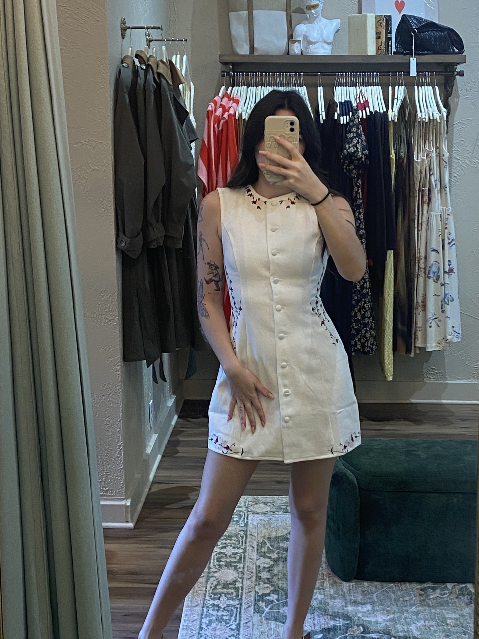 Floral Embroidered Mini dress
