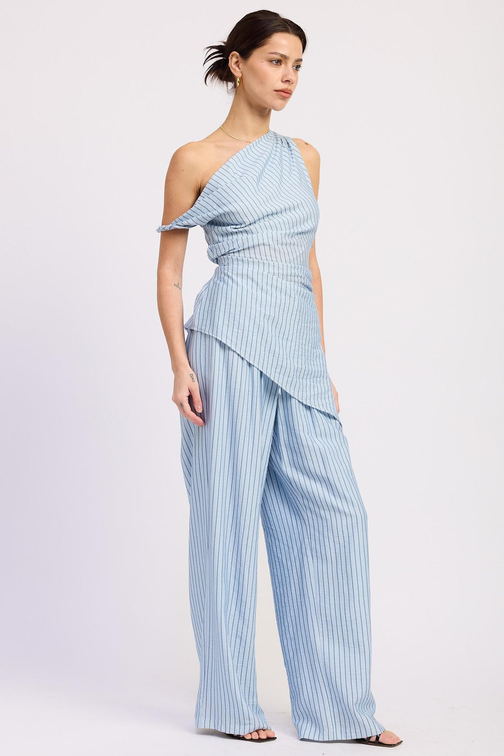 Blue Striped Pants