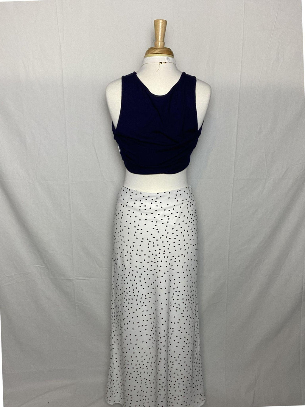 Low- Rise Polka Dot Skirt