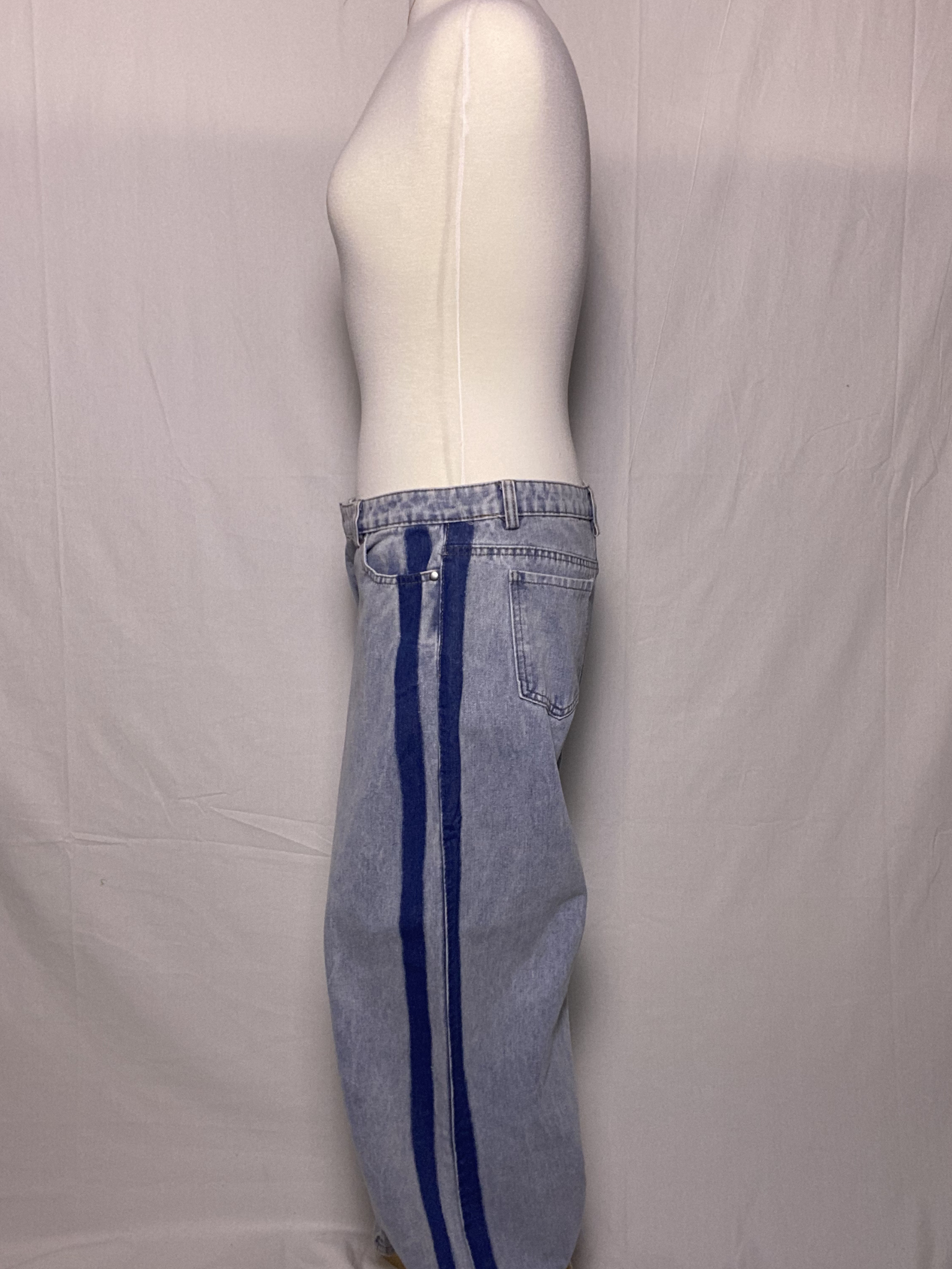 Side Stripe Low Rise Jeans