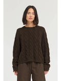 Wide Cable Knit Sweater