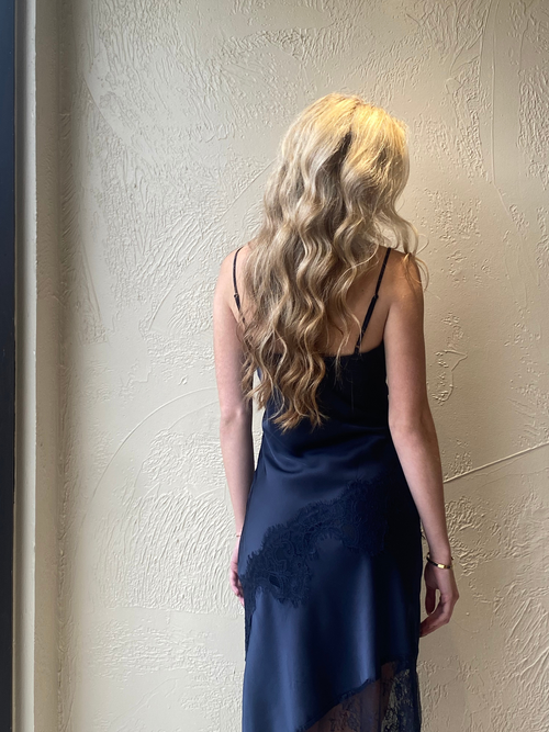 Asymmetrical Midi Slip Dress