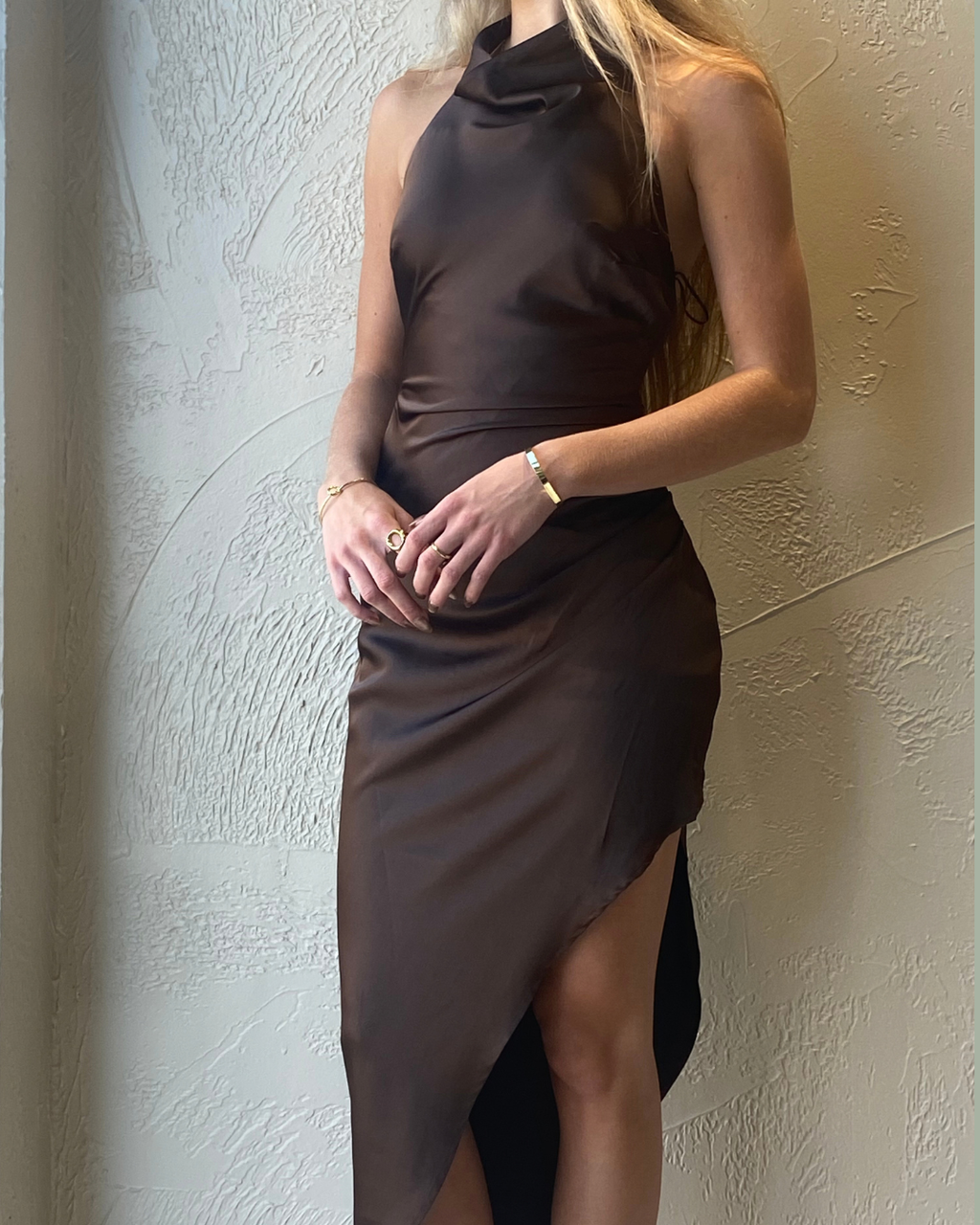 Satin Halter Dress