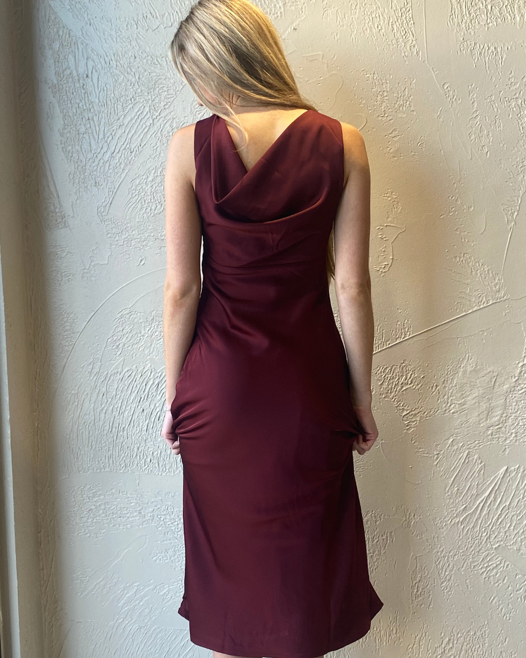 Cowl Back Midi Dress (PRE-ORDER)