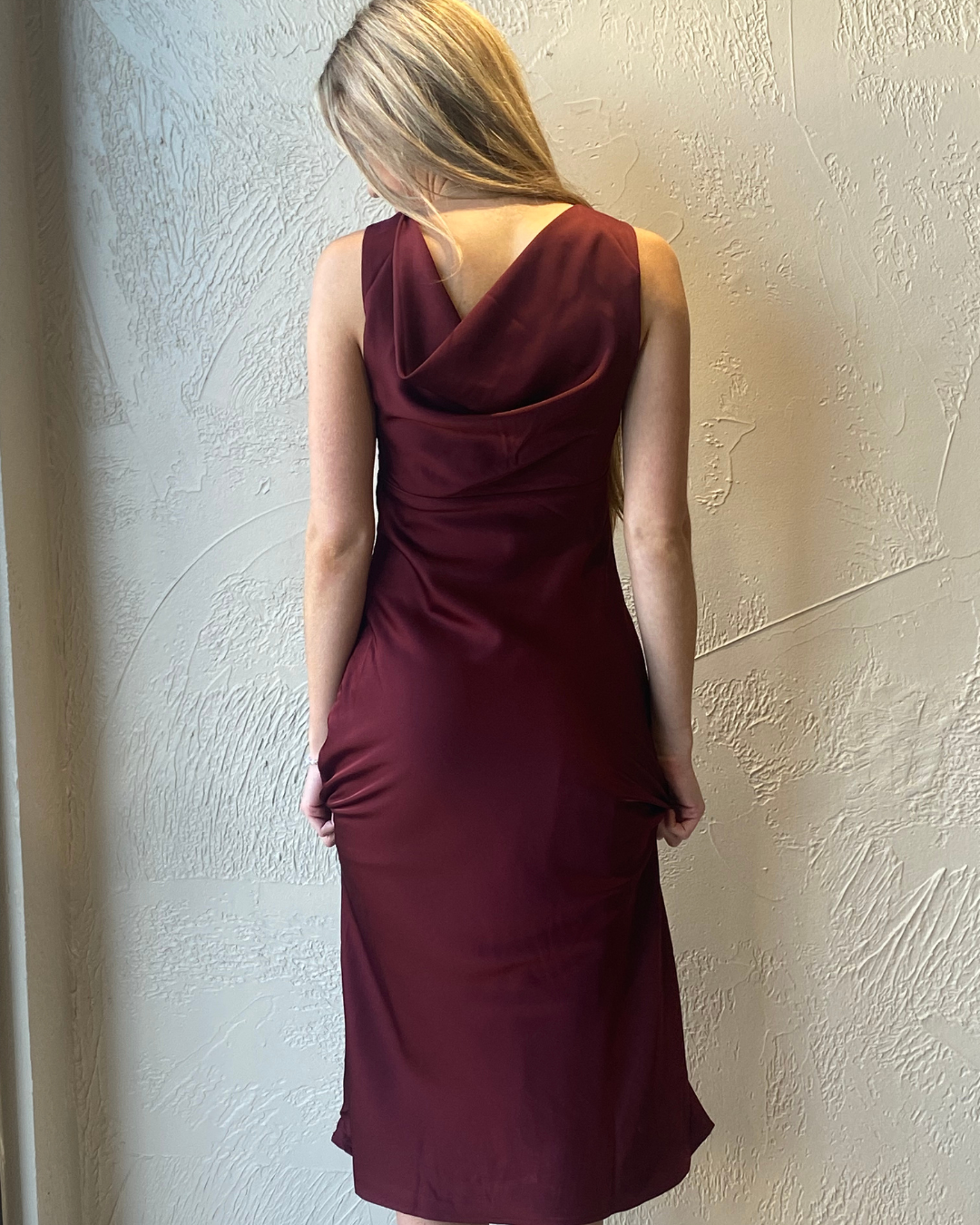 Cowl Back Midi Dress (PRE-ORDER)