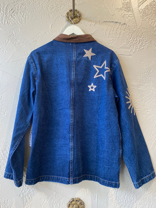 Celestial Embroidered Denim Jacket