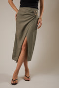 Midi Skirt with Metal Detail