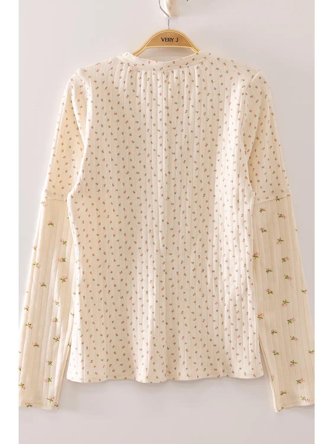 Floral Henley