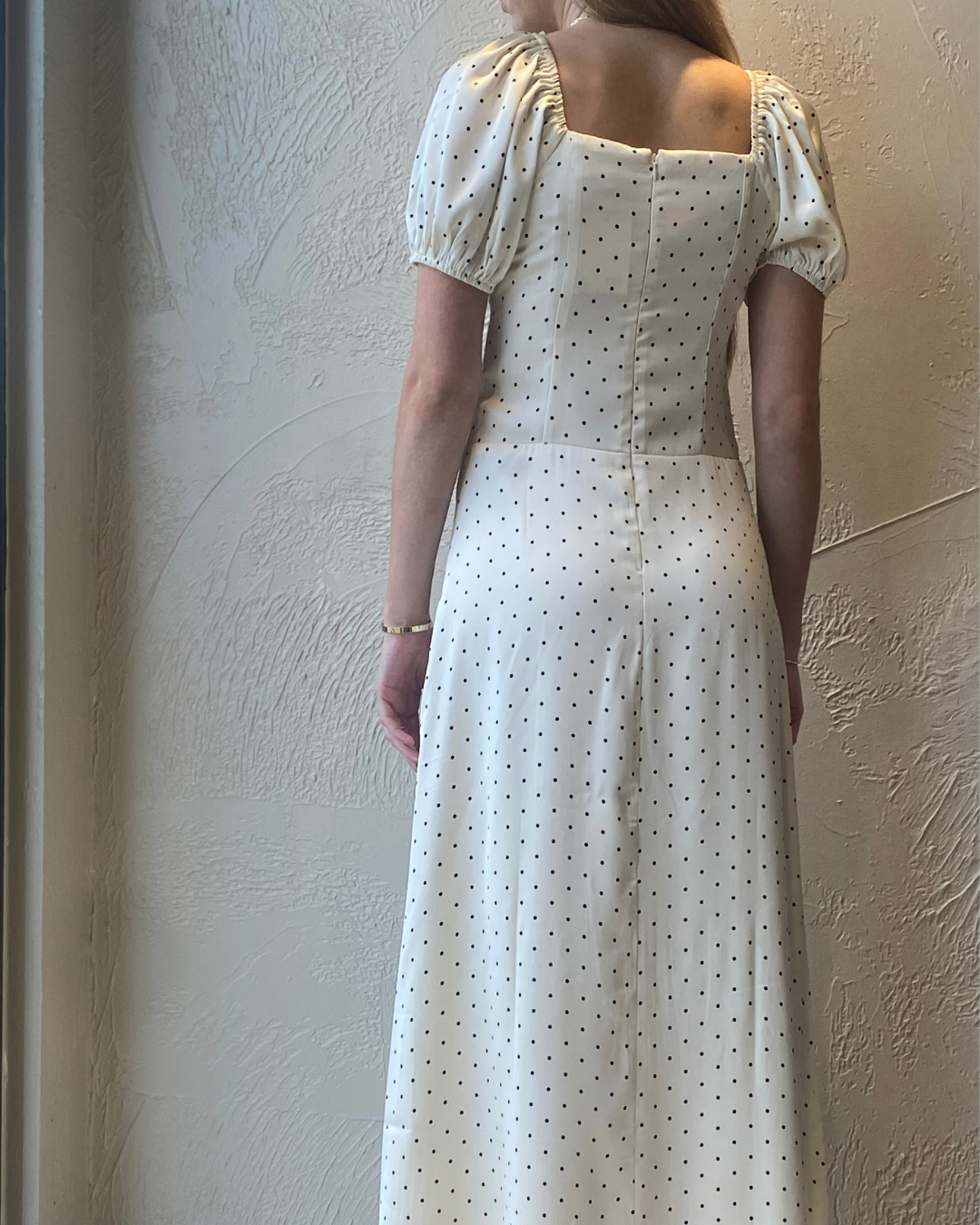 Polka Dot Satin Dress