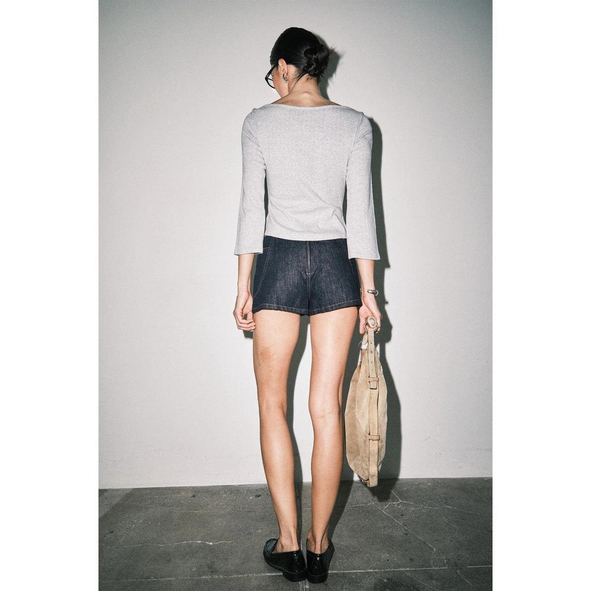 Boat Neck Quarter Sleeve Top