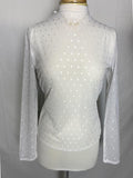 Mesh Polka Dot Long Sleeve