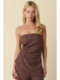 Brown Linen Set - Top