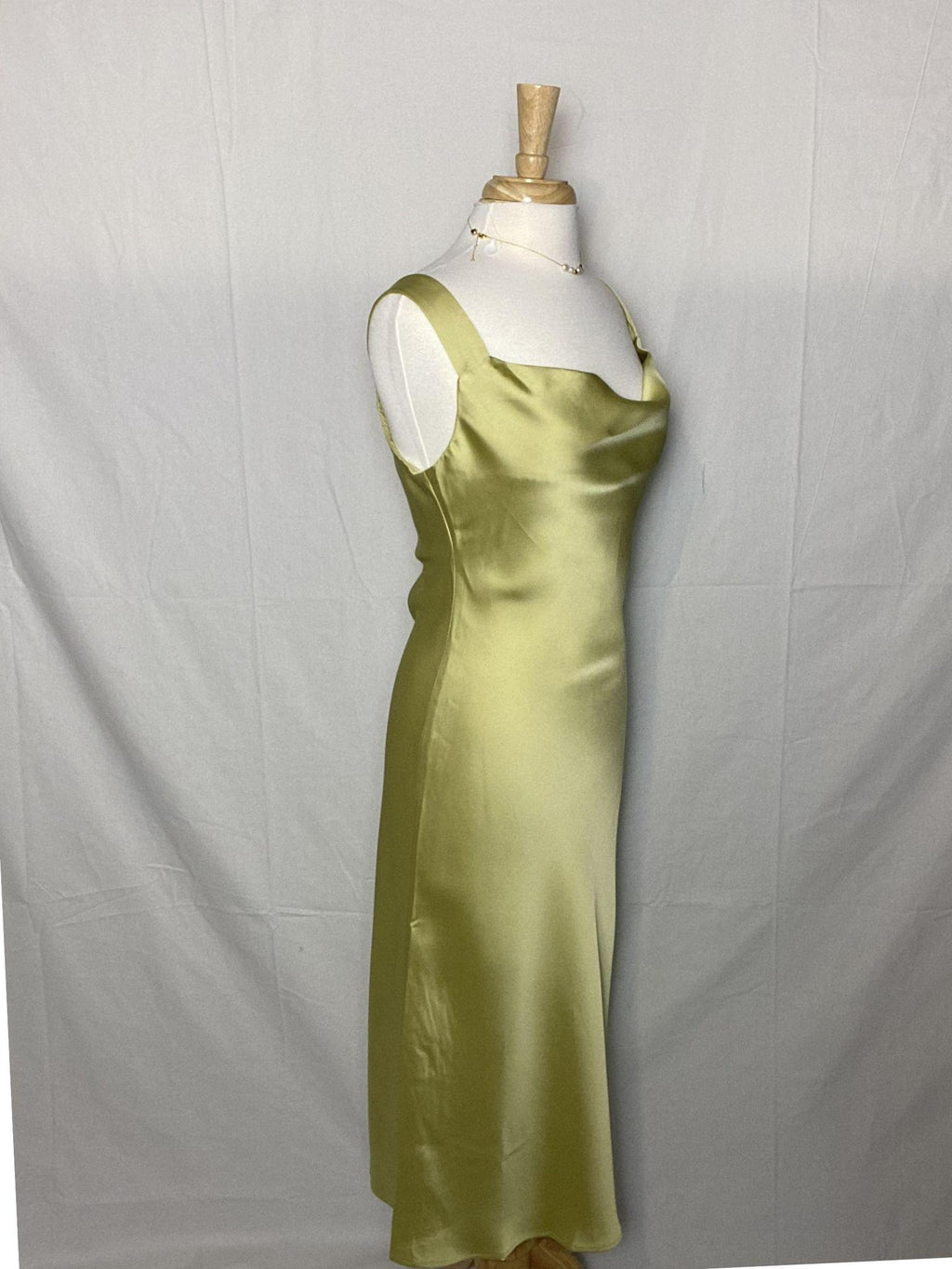 Sage Cowl Neck Dress