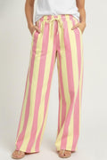 Pink/Lemon Striped Pants