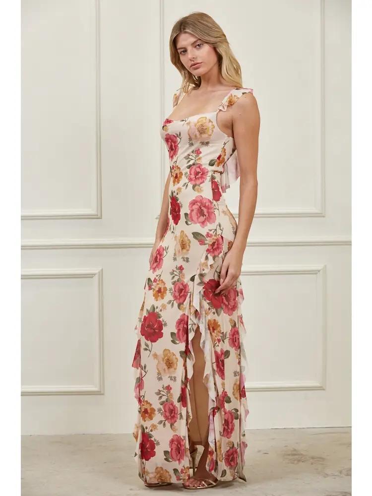Floral Mesh Dress