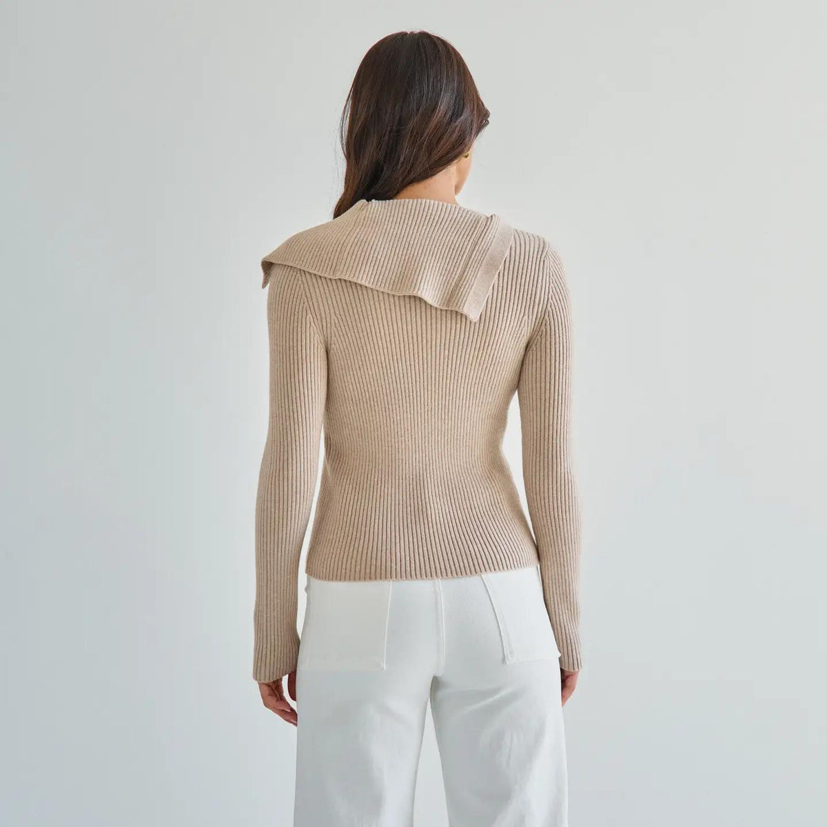 Asymmetric Button Sweater