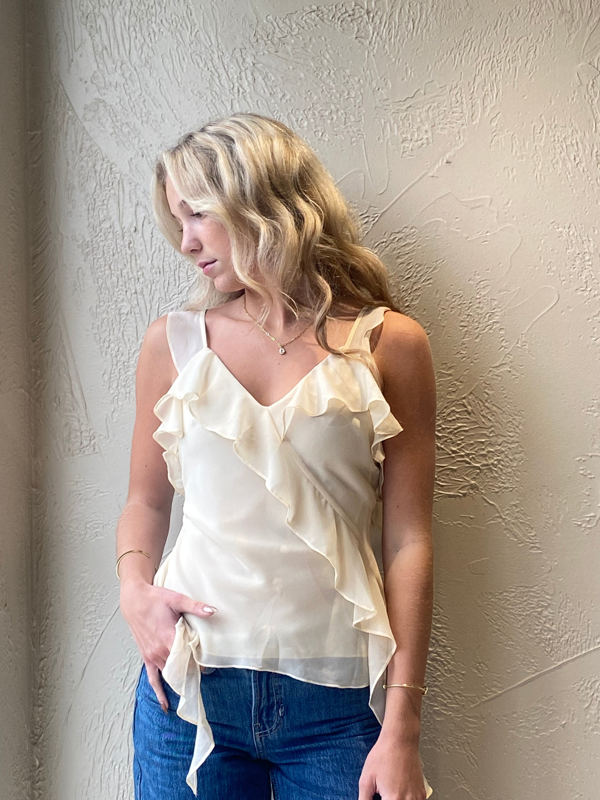 Chiffon Ruffle Top