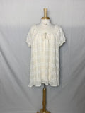 Pleated Lace Mini Dress