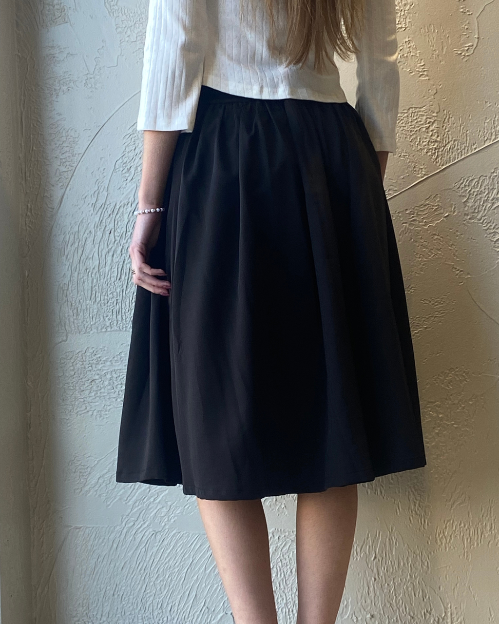Pleated Black Skirt