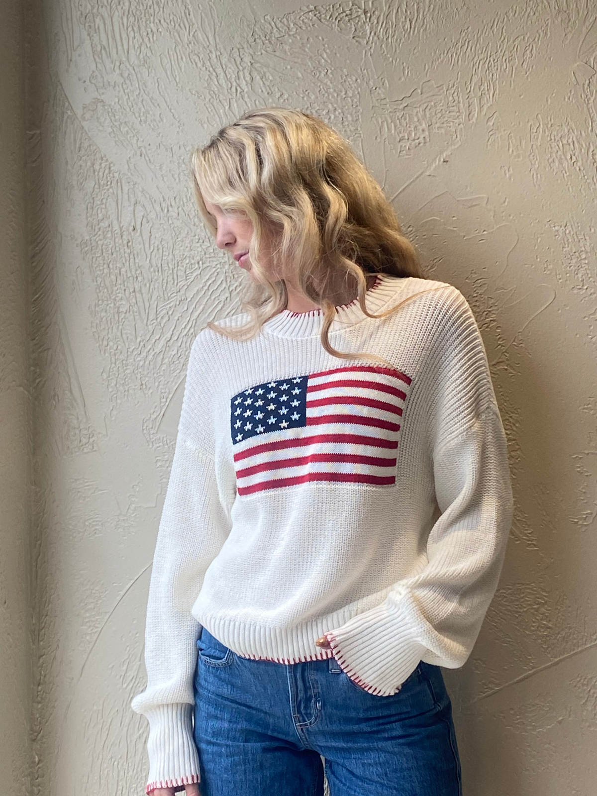 Knit Flag Pullover