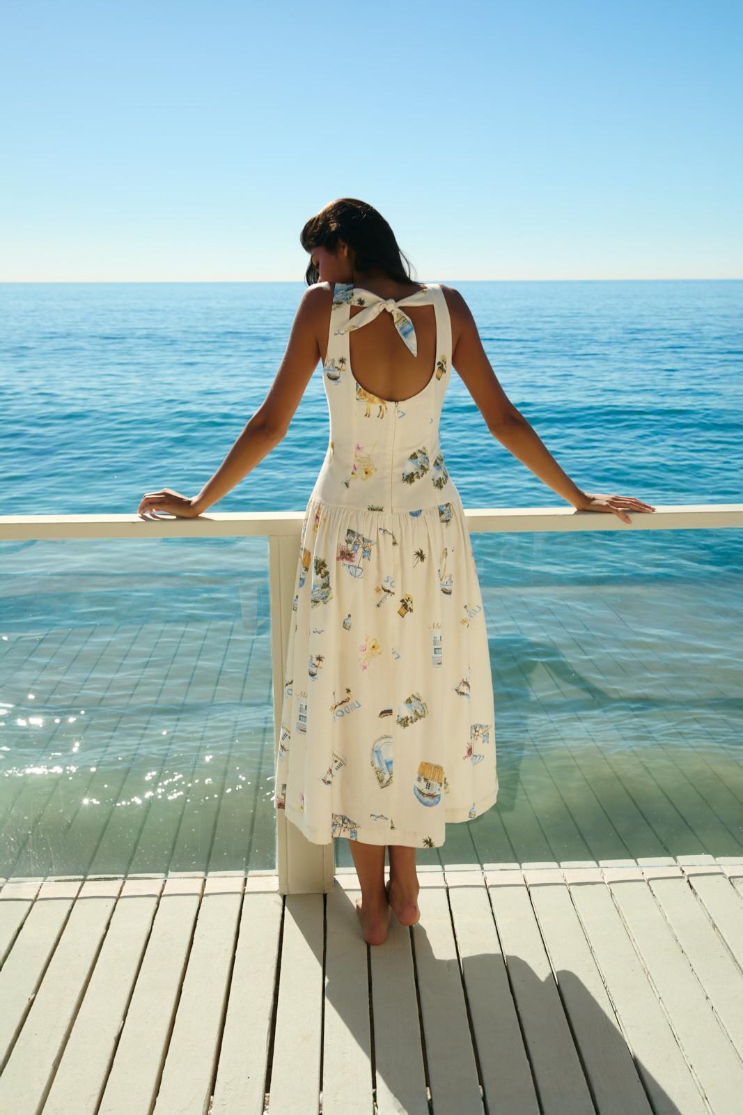 Drop Waist Midi Dress