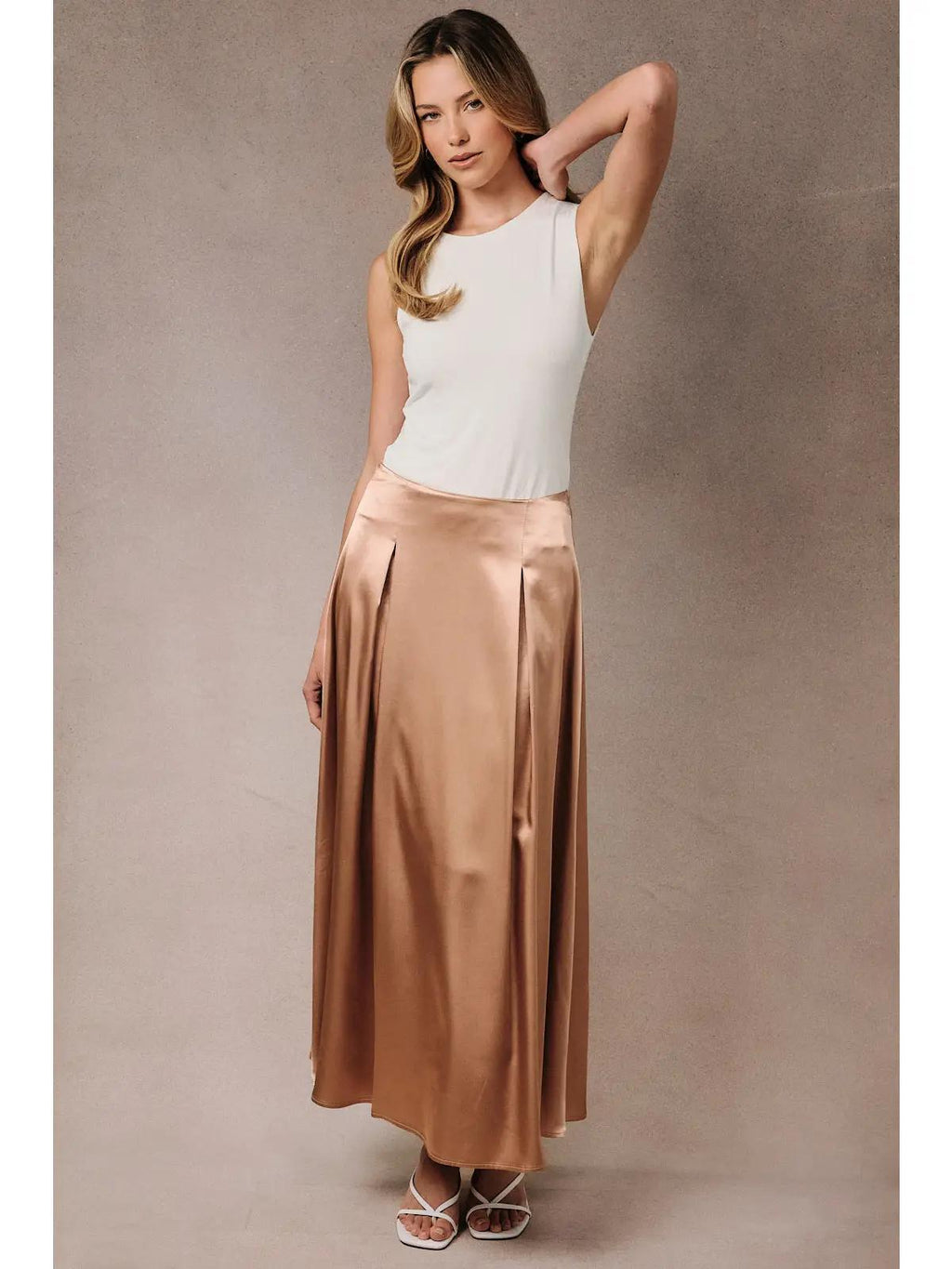 Satin Midi Skirt