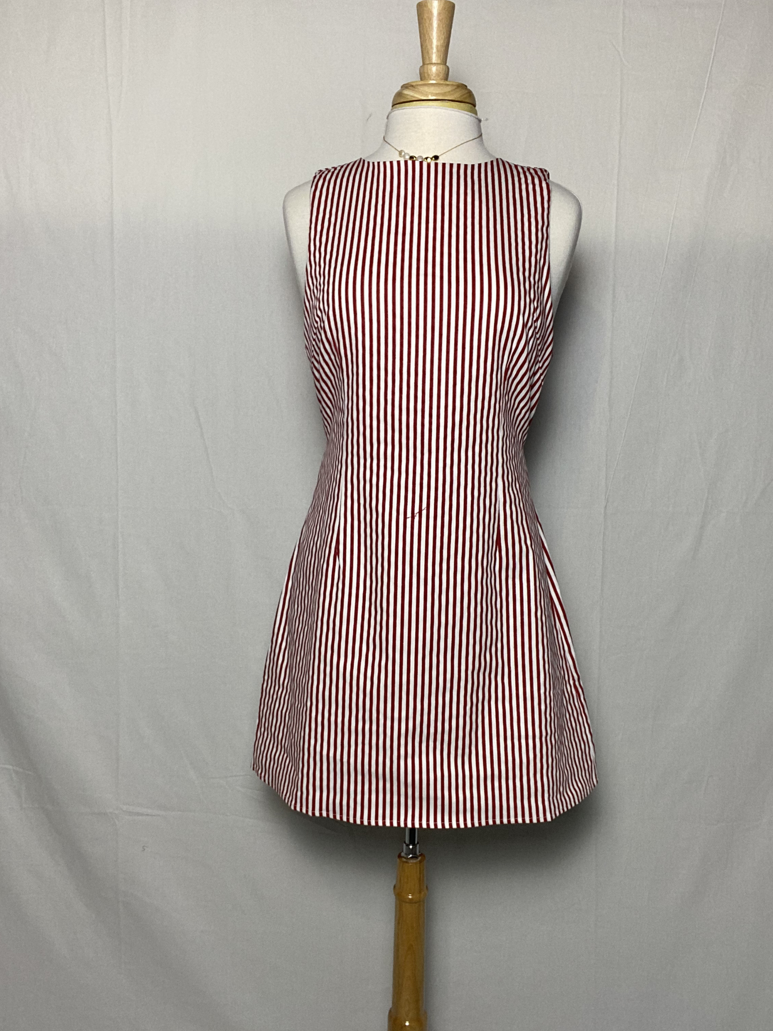 High Neck Striped Mini